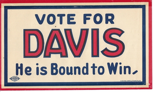 Vote for Davis Sticker