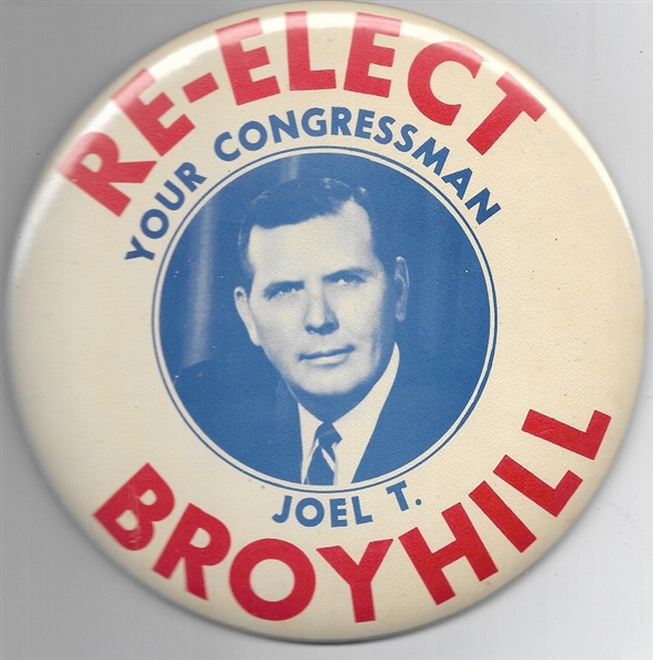 Re-Elect Broyhill 6 Inch Celluloid