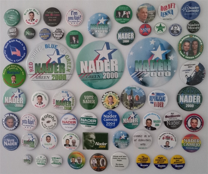Collection of Ralph Nader Pins
