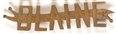Blaine Brass Name Pinback