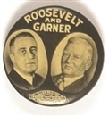 Roosevelt and Garner Black and White Jugate