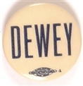 Dewey Blue and White Celluloid