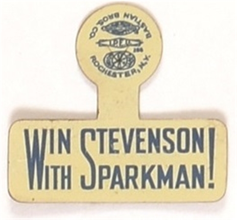 Win With Stevenson, Sparkman Litho Tab