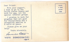 LBJ, Blatt Pennsylvania Coattail Postcard
