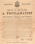 Ben Butler Massachusetts Proclamation