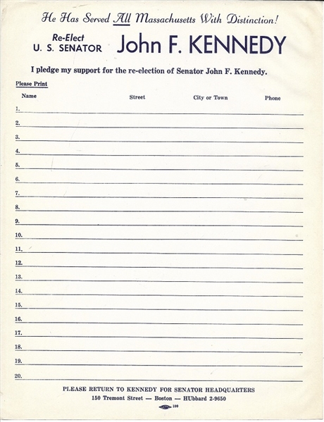 Kennedy for Senate Petition