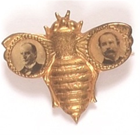 Rare McKinley-Hobart Gold Bug Jugate
