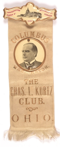 McKinley Charles Kurtz Club Ohio Badge