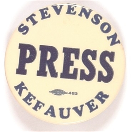 Stevenson, Kefauver Press Pin