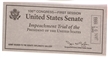 Clinton Impeachment Trial Ticket