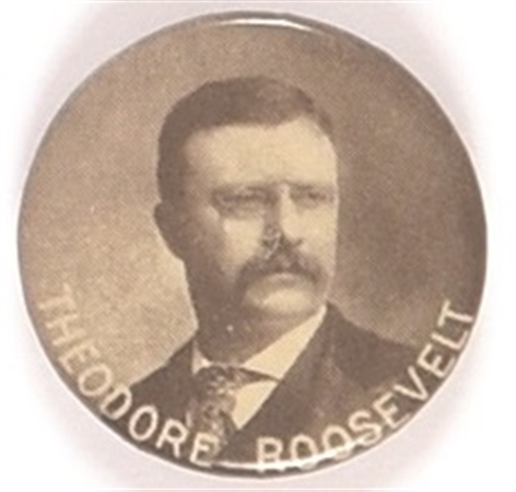 Theodore Roosevelt Black and White Celluloid