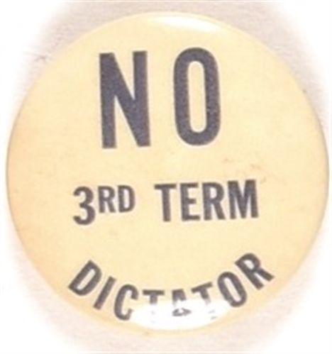 No 3rd Term Dictator