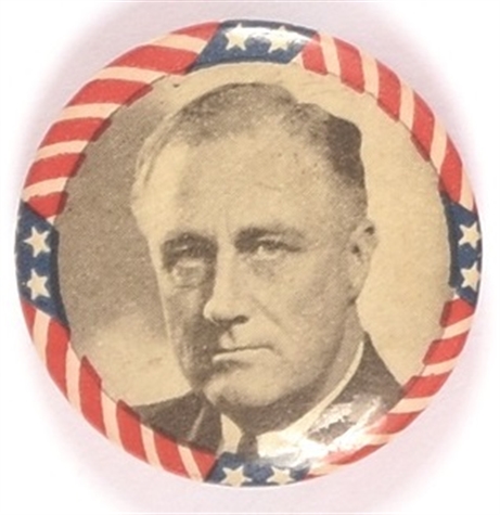 FDR Stars and Stripes Border Celluloid
