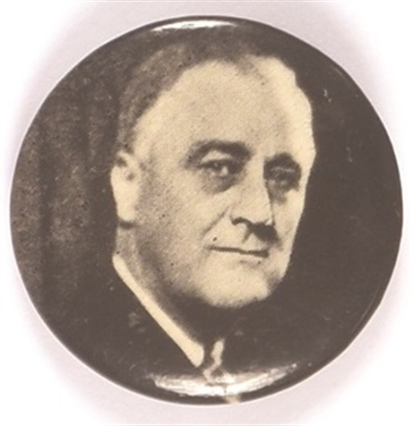 Franklin Roosevelt Black and White Celluloid