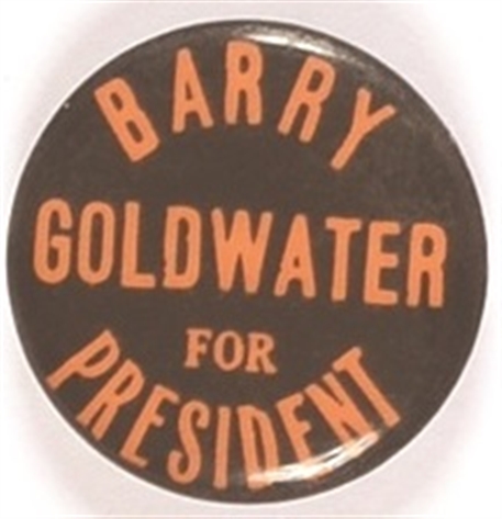 Goldwater Orange and Black Celluloid
