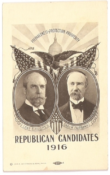 Hughes, Fairbanks Republican Candidates Card