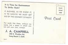 Anti JFK SOB Postcard