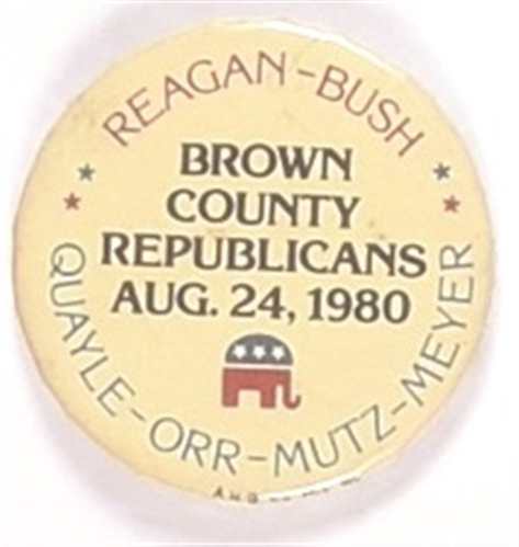 Reagan Brown County Republicans Indiana Coattail Pin