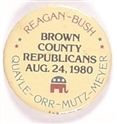 Reagan Brown County Republicans Indiana Coattail Pin