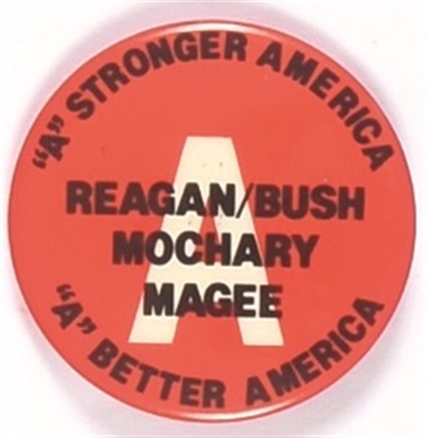 Reagan Stronger America New Jersey Coattail