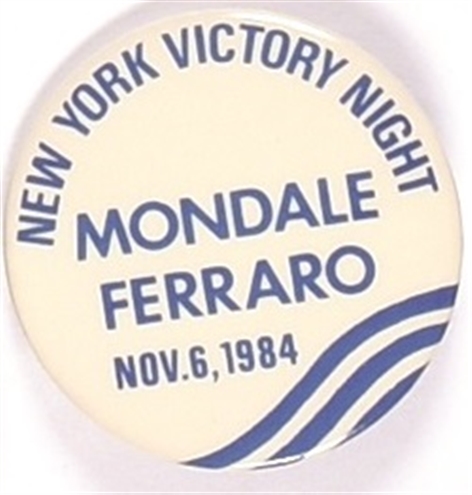 Mondale New York Victory Night Pin