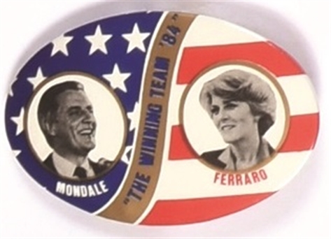 Mondale, Ferraro Oval Jugate