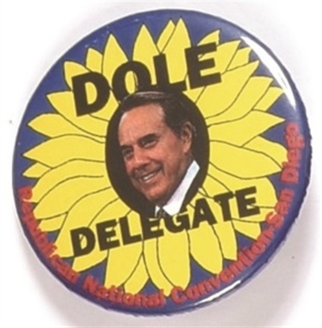 Bob Dole Delegate Sunflower Pin