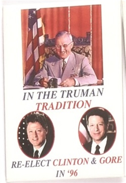 Clinton, Gore in the Truman Tradition