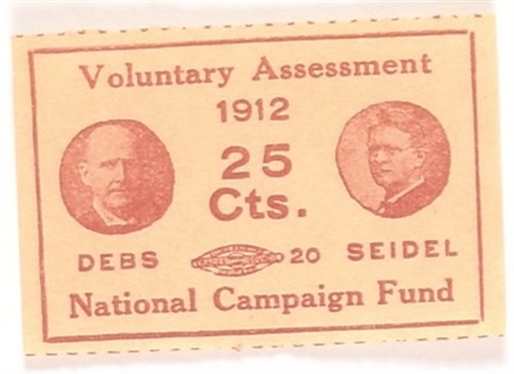 Debs, Seidel Socialist Jugate Stamp