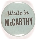 Write in McCarthy