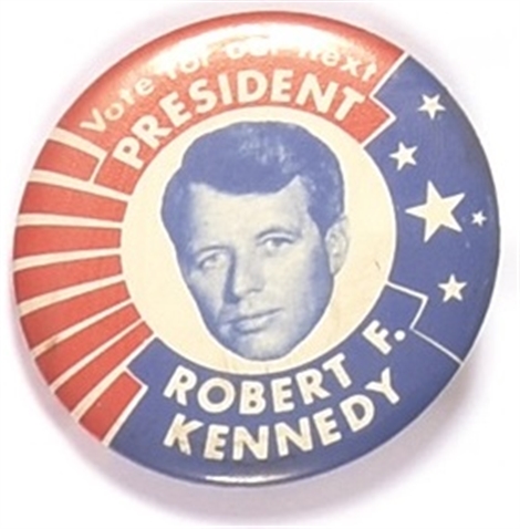 Robert Kennedy Stars and Stripes Celluloid