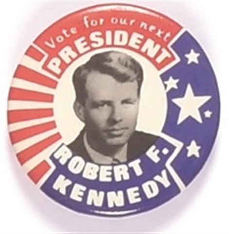 Robert Kennedy 1968 Stars, Stripes Pin