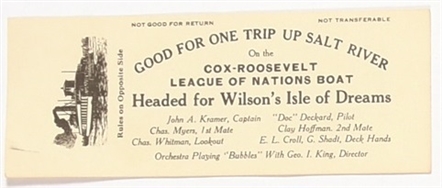 Anti Cox, FDR League of Nations Salt River Ticket