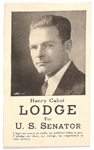 Henry Cabot Lodge for Senator, Massachusetts