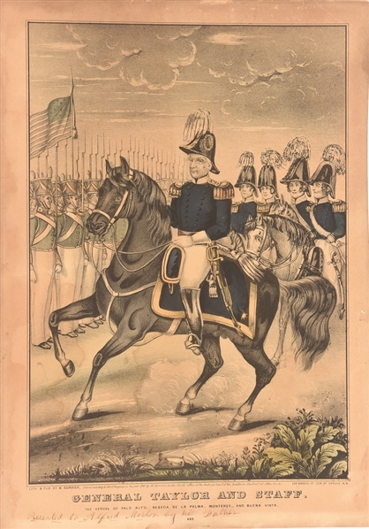 Taylor and His Staff Lithograph Print
