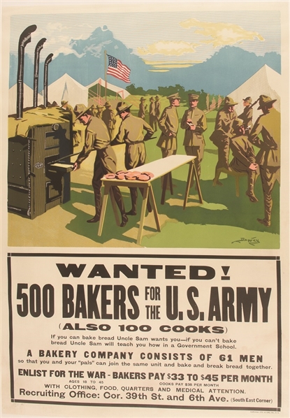 World War I Wanted! 500 Bakers