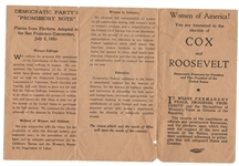 Cox and Roosevelt Women of America Pamphlet