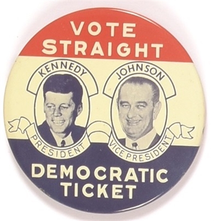 Kennedy, Johnson Vote Straight Democratic Ticket