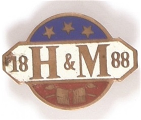Harrison, Morton 1888 Enamel Pin