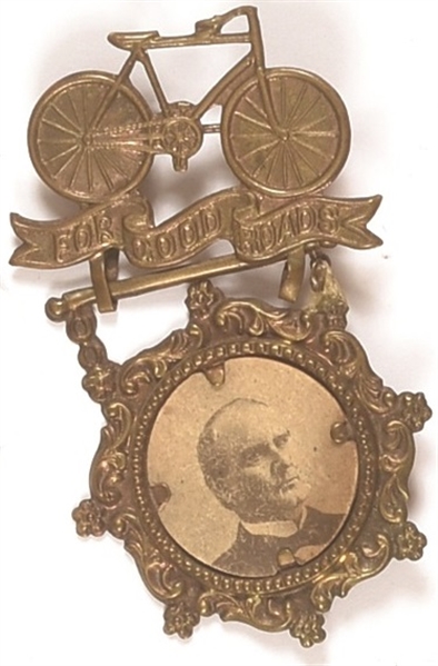 McKinley for Good Roads Bicycle Pin