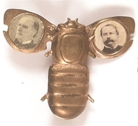 McKinley, Hobart Mechanical Gold Bug Pin