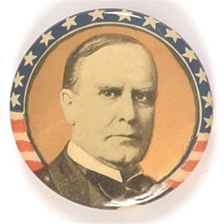 McKinley Celluloid With Gold Background