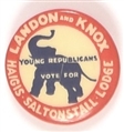 Landon Massachusetts Coattail GOP Elephant Celluloid