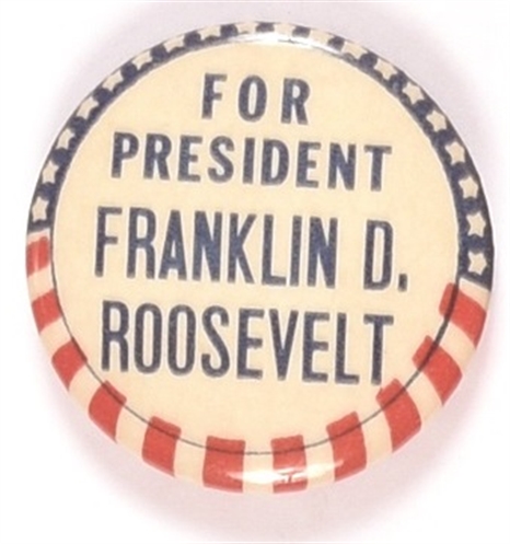 Roosevelt for President Stars and Stripes Border