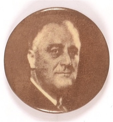 Franklin D. Roosevelt Sepia Celluloid