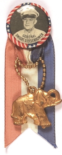 Ike Celluloid With Elephant, Ribbon