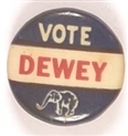 Vote Dewey GOP Elephant