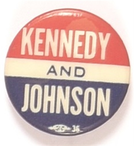 Kennedy and Johnson RWB Celluloid