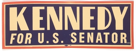 John F. Kennedy for US Senator Bumper Sticker