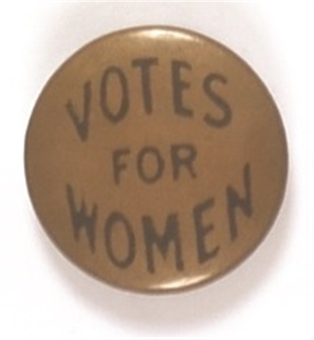 Votes for Women Gold and Black Celluloid
